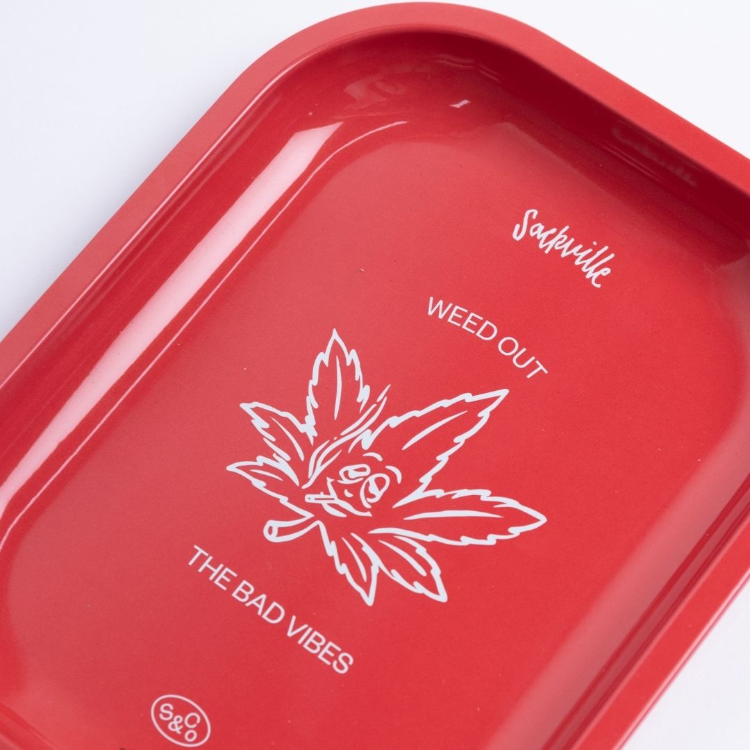 Mini Rolling Tray Red Leaf