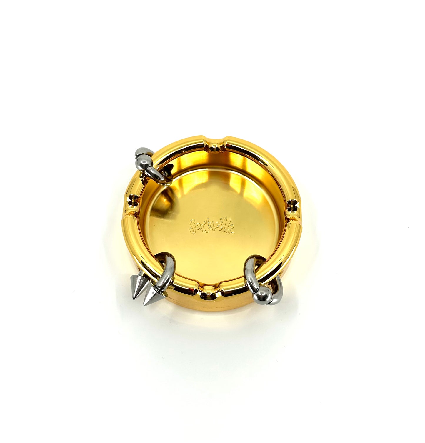 The Gold + Chrome Pierced Ashtray