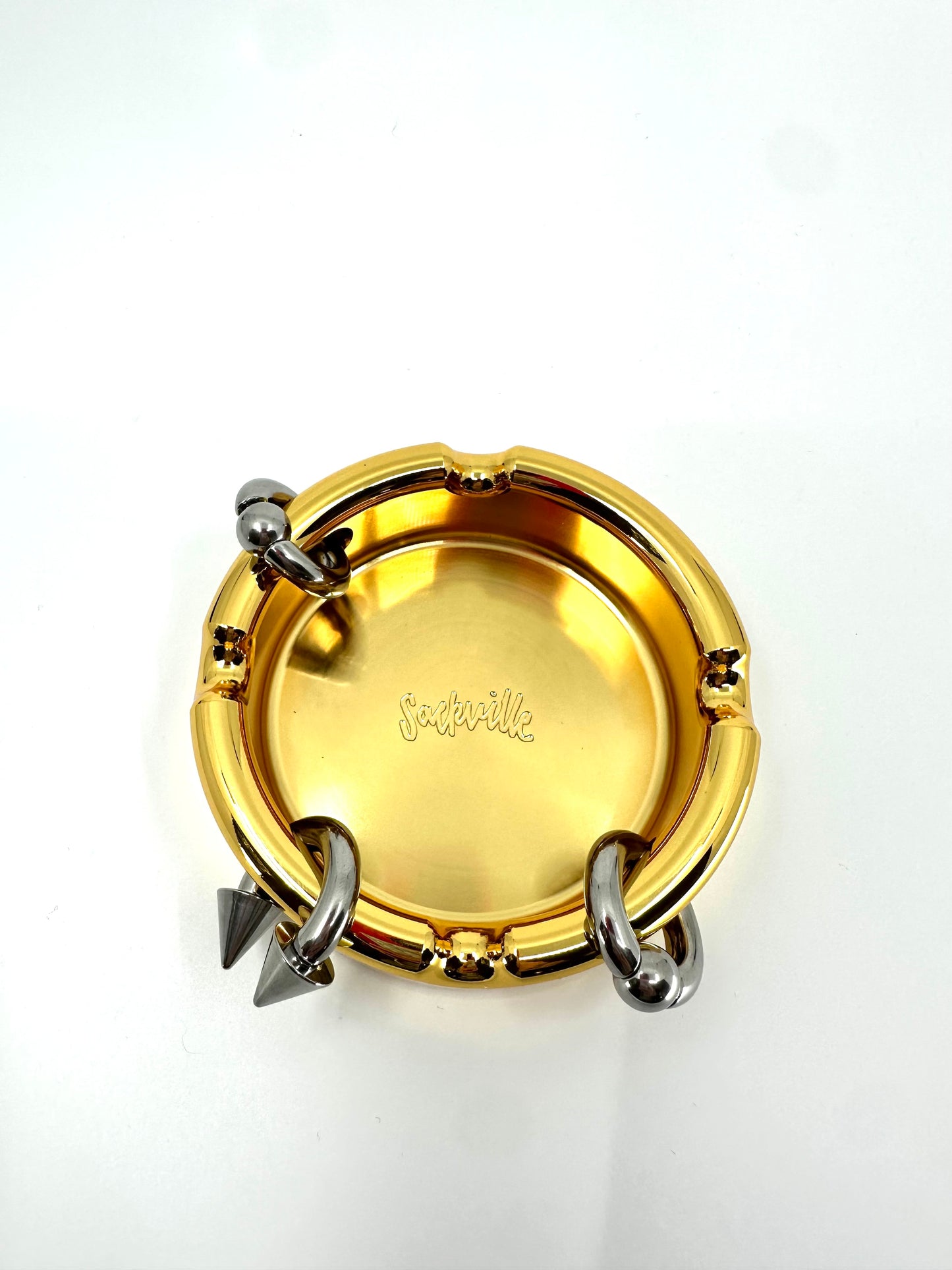 The Gold + Chrome Pierced Ashtray