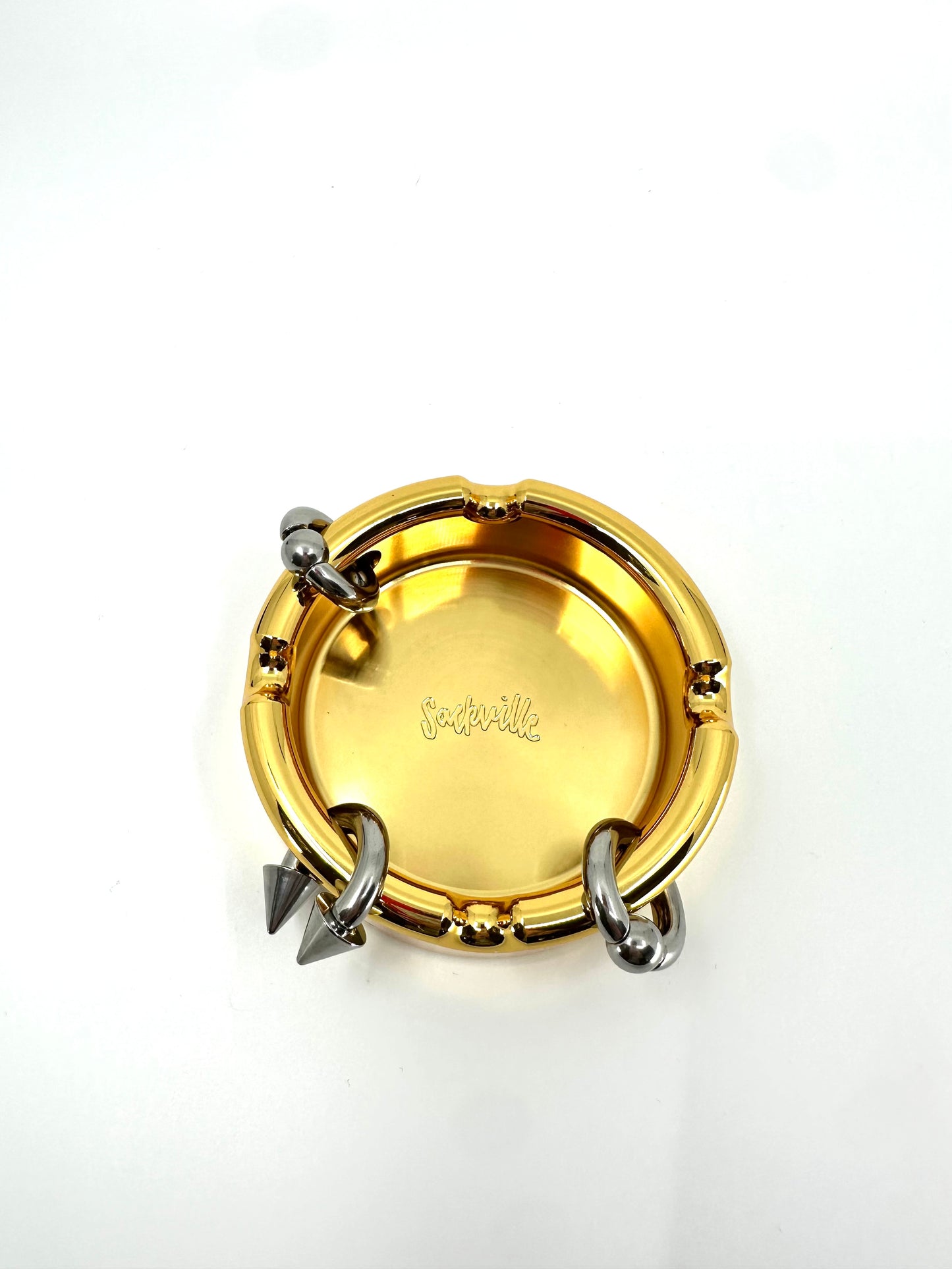 The Gold + Chrome Pierced Ashtray