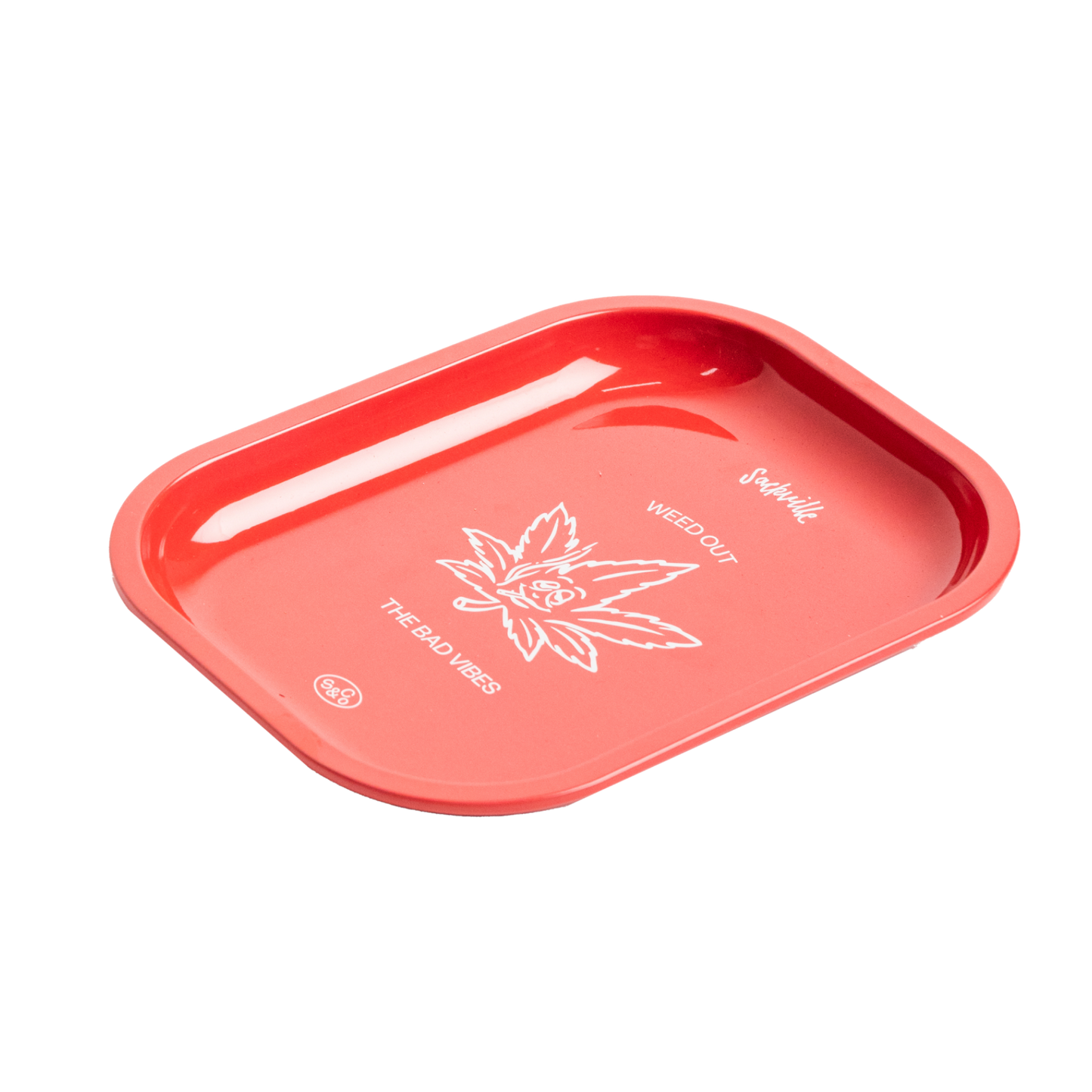 Mini Rolling Tray Red Leaf