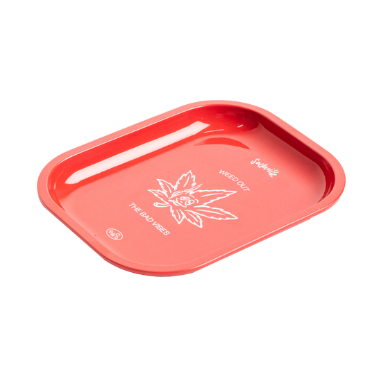 Mini Rolling Tray Red Leaf