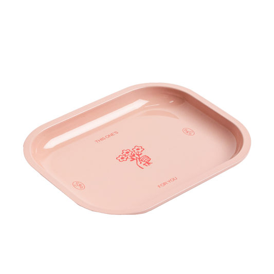 Mini Rolling Tray Pink Flower