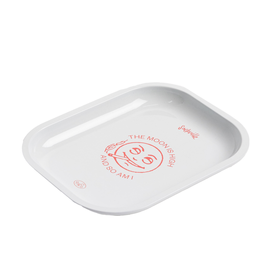 Mini Rolling Tray White Moon