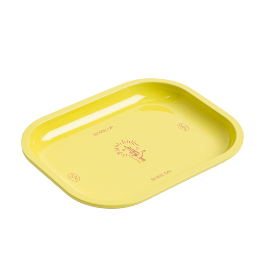 Mini Rolling Tray Yellow Hand