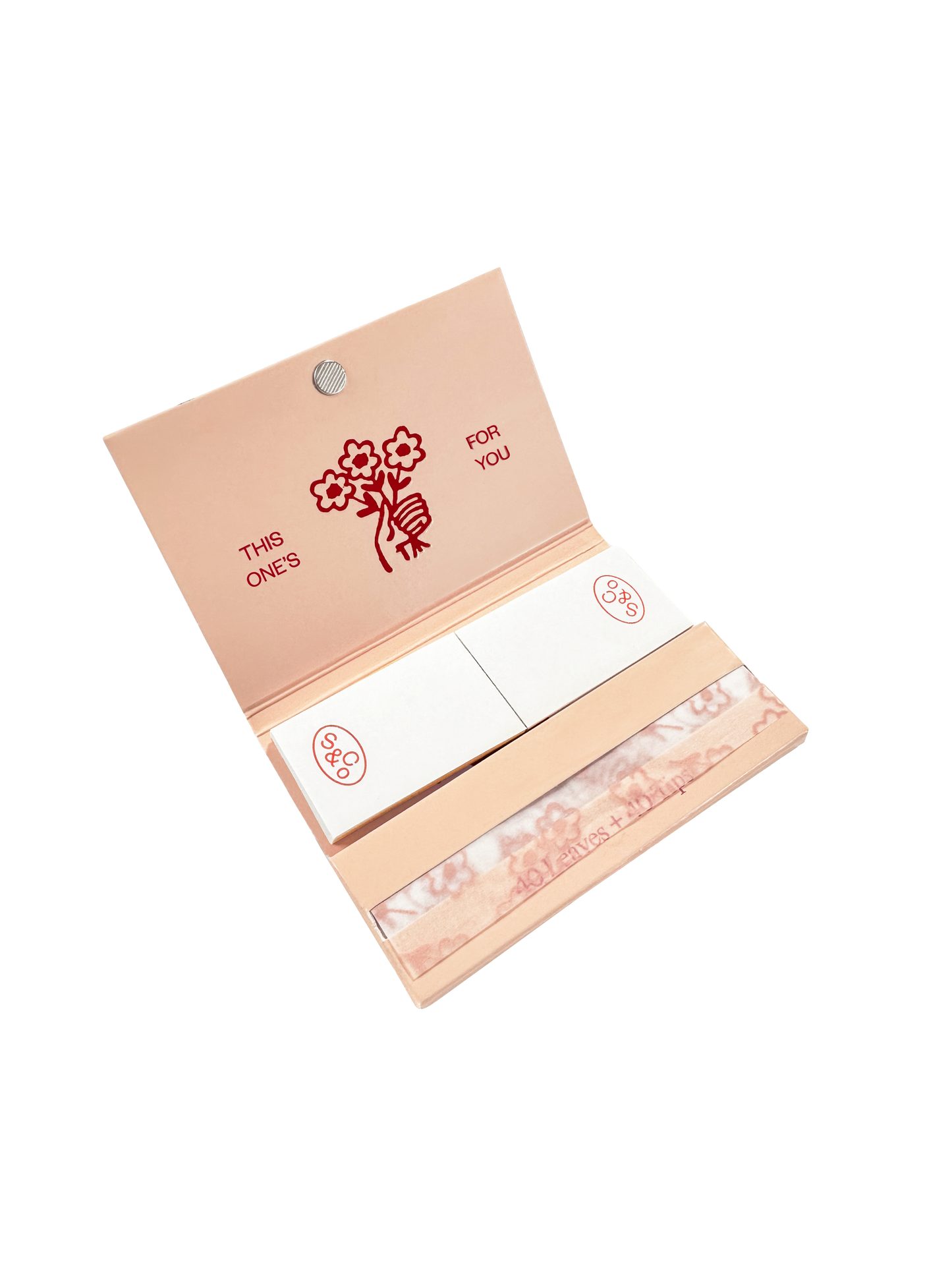 Floral Pink Rolling Papers - 22 Case - Sackville & Co.